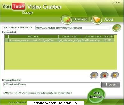 youtube google video grabber video grabber is an easy to use program to download video files from